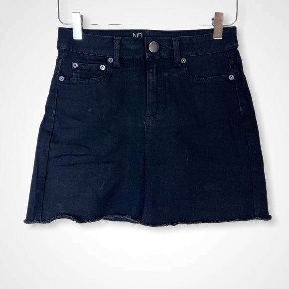 No Boundaries Skirts No Boundaries Black Denim Raw Hem Mid Rise